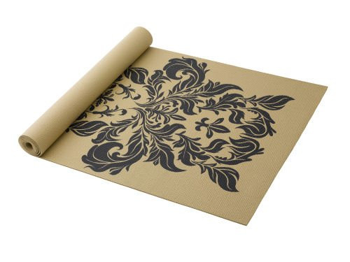 Gaiam Yoga Mat Classic Print Non Slip Exercise & Fitness Mat Damask, 4mm New