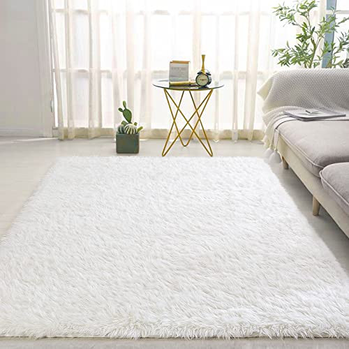 ROYALAY White Fluffy Faux Fur Area Rug 8x10 Soft Fluffy Sheepskin B0B67XW6QZ New