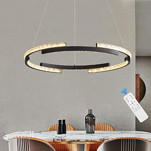 XLZWJLQ Modern LED Chandelier 1 Ring Circular Hanging Light Remote B0B8D3WQQF New
