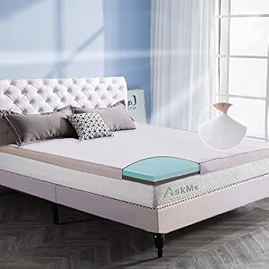 Askme Queen Mattress 4” Ventilated Gel Memory Foam and Firm Foam B0BJKVBZVY New