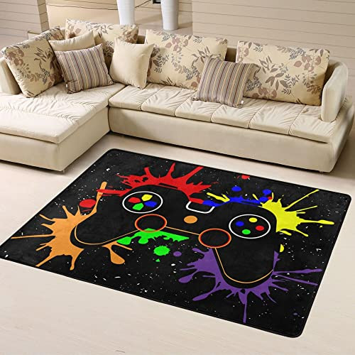 Gaming Area Rug Game Controller Gamepad Large Carpet Modern 3DPrinted Area Rugs New