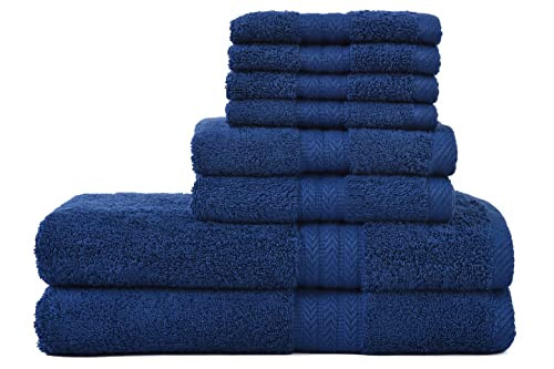AKTI Premium 8 Piece Bathroom Towel Set B0BWFJ3CGJ - Wenge New