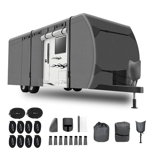Bsteciar Upgraded 300D Oxford Travel Trailer RV Cover 35'-38' Motorhome New