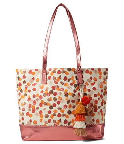 HOBO Shopper Tote Dots Print Fabric One Size B0BRWHQYBL - NEW New