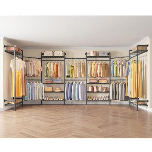 Timate U3 U Shape Garment Rack Heavy Duty for Hanging Clothes - Black New