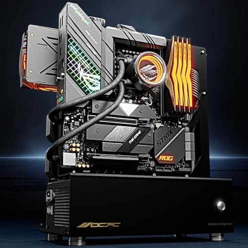 OCPC Micro ATX Freestyle Open Air PC Case ATX Power Supply - Black New