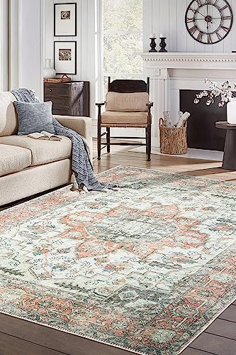 Keen Home Design 9x12 Rug, Machine Washable, Non-Slip, B0CB73J9XY - Vintage New