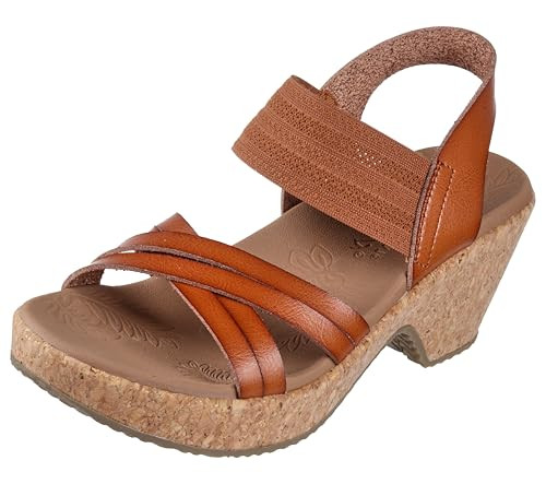 119536 Skechers Women's BRYSTOL - NIGHT SKIES heel sandal, Luggage, Size 9