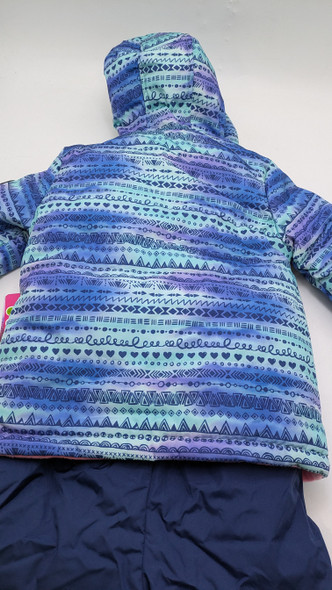 Pink Platinum Girls Snowsuits 2 Piece Waterproof Toddler Winter Size: 4 - Blue New