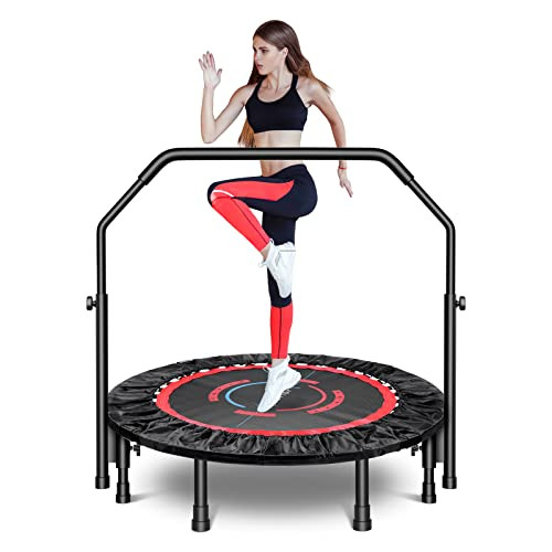 Hotov 40" Folding Trampoline - Black/Red New