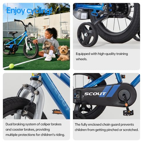 Chipmunk Kids Bike Scout Age 3-11 Years 12 14 16 18 Inch Wheel Bicycle - Blue