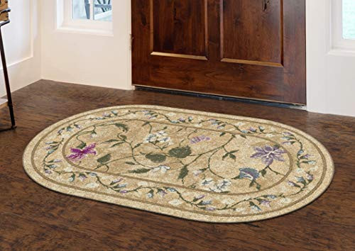 Brumlow Mills Butterfly Floral Area Rug, 30" x 46", Topaz New