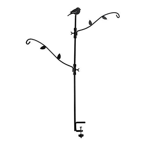 Home-X Multihook Bird Feeder Stand with Adjustable Branches and Deck-Mounting New