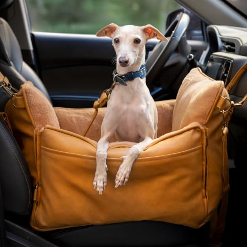 NOAH AND PAW NOAH & PAW DOG CAR SEAT FOR SMALL DOGS & CATS UNDER 25LB - CAMEL New