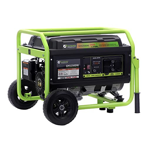 Green-Power America 5150W Dual Fuel Portable Generator - Gas or Propane