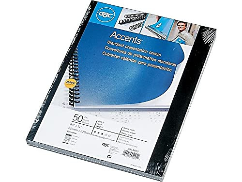 GBC SOLIDS STANDARD PRESENTATION COVERS, SQUARE CORNERS (2514493) - BLACK New