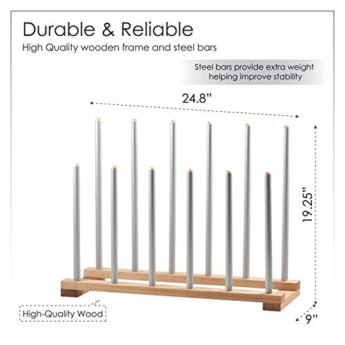 INNOKA 6 Pairs Birch Wood Boot Rack Free Standing Organizer B07RD4DBLL -Natural New
