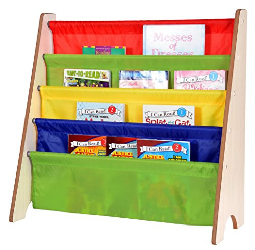 Naomi Home Kids Toy Sling Book Rack - Primary Colors/Natural New