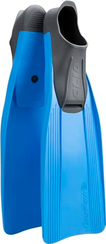 Cressi Clio Full Foot Pocket Fins, Blue, Size: 7/8 (39/40) New