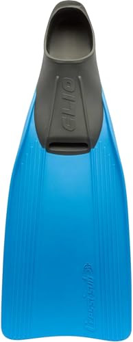 Cressi Clio Full Foot Pocket Fins, Blue, Size: 7/8 (39/40) New