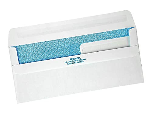QUALITY PARK DOUBLE WINDOW REDI-SEAL ENVELOPES, 500 COUNT QUA24529 - White New