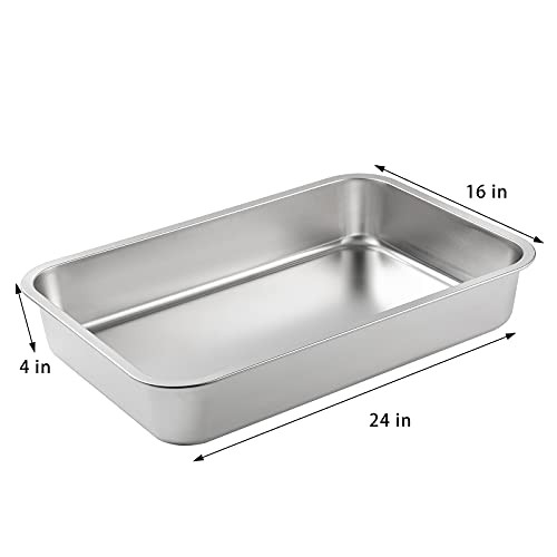 Yangbaga Stainless Steel Litter Box for Cat and Rabbit B0936D91X2 - Silver