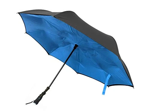 BetterBrella Double Layer Inverted Umbrella Reverse Open Folding - Blue New