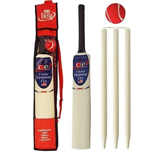 CE Junior Wooden Cricket Bat Gift Sets Young American Size 4 & 6 - Size 4
