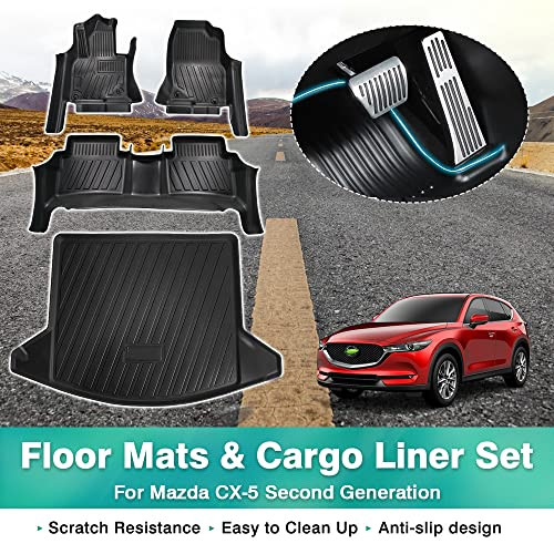 Mixsuper Cargo Liner Floor Mats for Mazda CX-5 2017-2024 New