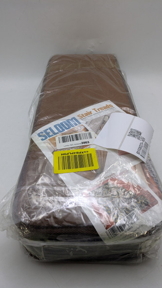 Seloom Washable Non-Slip Stair Treads Carpet (25.5" x 9.25",13 Piece,Pure Brown) New