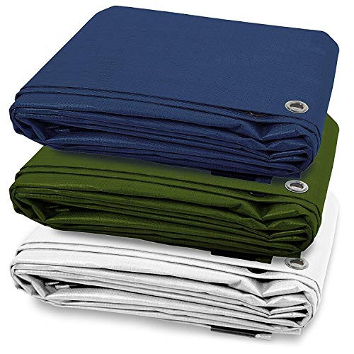 Tarps Waterproof Bolts Plus Ground Tent Trailer Cover Blue 12' x 14' New