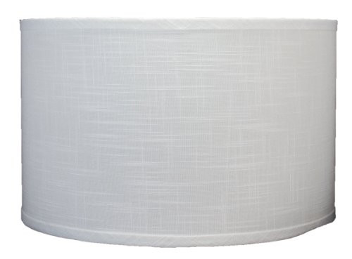 Urbanest Linen Drum Lamp Shade 16" by 16" by 10" Off-White Spider-fitter New