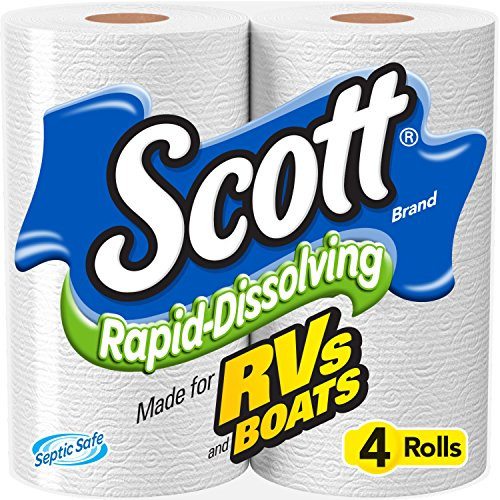 Scott Rapid-Dissolving Toilet Paper, Bath Tissue RV & Boats , 48 rolls New
