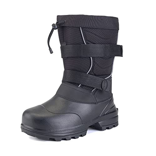 SILENTCARE MEN'S INSULATED WATERPROOF WINTER WARM HEAVY DUTY BOOTS, SIZE 8 BLACK New