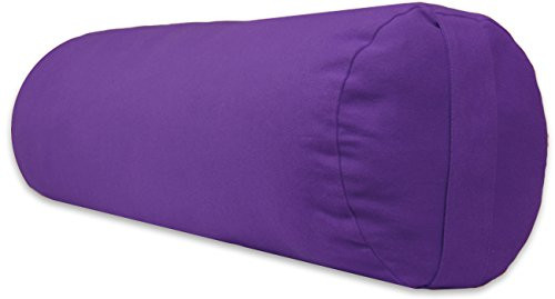 YogaAccessories Supportive Round Cotton Yoga Bolster 002170ZAA - Purple New