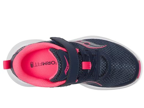 SAUCONY KINVARA 14 ALTERNATIVE CLOSURE - SIZE: YOUTH 4.5 - PINK NAVY