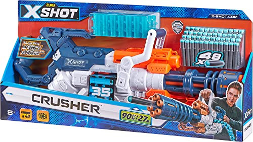 ZURU XSHOT Crusher - Shoots 90 FT/27M - Slam fire - 48 Ammo New