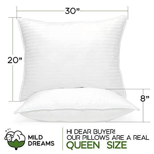 Milddreams Pillows Queen Size Set of 2 (20 x 30 inch) – Bed Pillows 2 Pack New