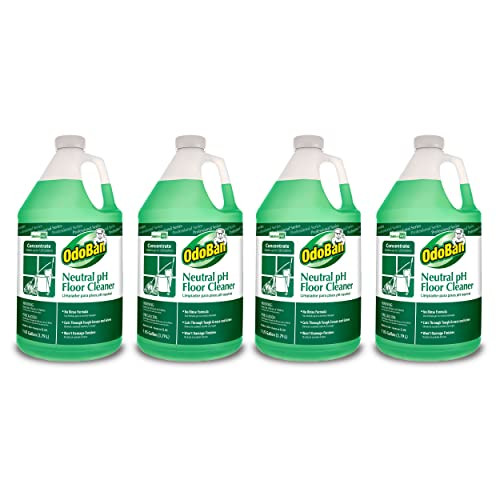OdoBan Professional Series Neutral pH No Rinse Floor Cleaner, Set of 4 Gallon New