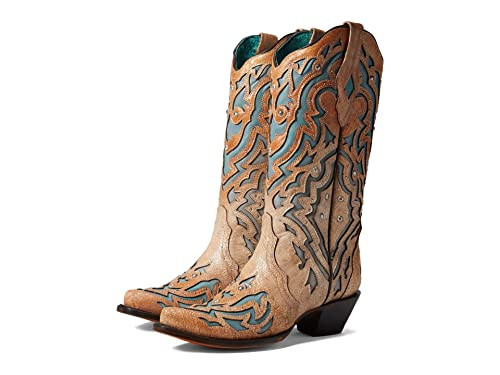 Corral Boots A4270 Bone/Blue 9.5 B (M) New