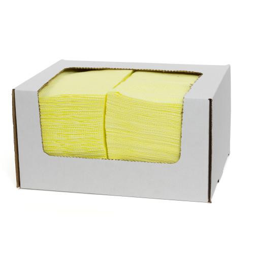 SANIWORKS® OPEN WEAVE DELUXE TOWELS, 13"X21", 1/4 FOLD, 150/CS - YELLOW New
