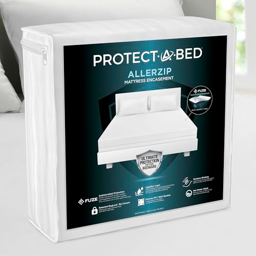 43025040725 PROTECT-A-BED ALLERZIP WATERPROOF MATTRESS ENCASEMENT FULL WHITE