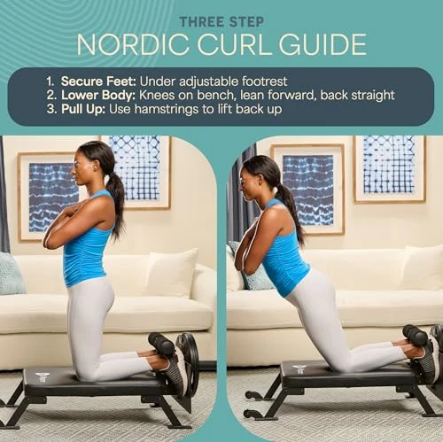 Lifepro Nordic Curl Workout Hamstring Glute Machine Home Gym 1" & 2" Olympic New