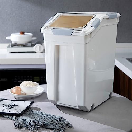 HANAMYA 32.5 Liter 35 lbs Pet Food Storage Container Measuring Cup B09M6BCJTP New