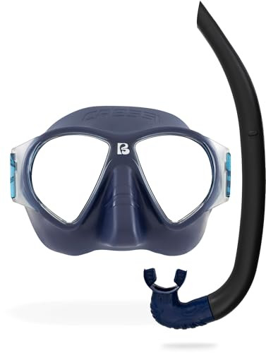 CRESSI NAUTILUS COMBO MASK & SNORKEL KIT, WATERTIGHT SEAL, ADULT BLUE NAVY New