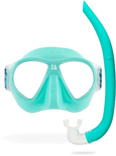CRESSI NAUTILUS COMBO MASK & SNORKEL KIT, WATERTIGHT, DM630250 - AQUAMARINE New