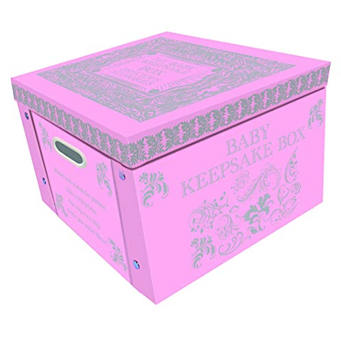 Robert Frederick Collapsible Memory Storage Box, Pink My Baby Keepsake New