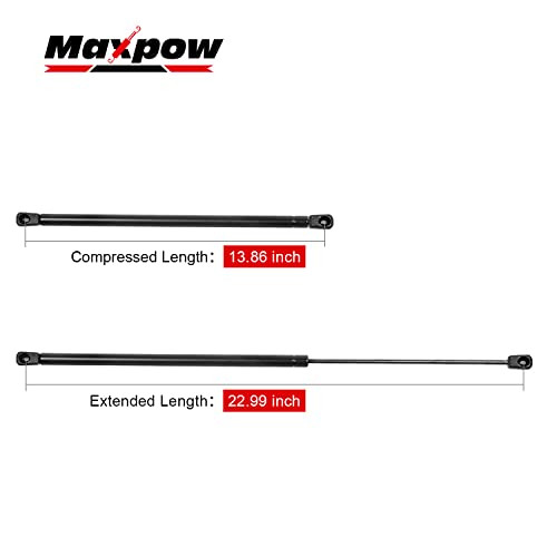 Maxpow 2pcs Rear Window Gas Charged Lift Window Struts 2007-2010 Wrangler 6602 New