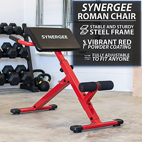 Synergee Roman Chair Red Hyperextension GHD Ab Bench B081HHF1BG-NEW New