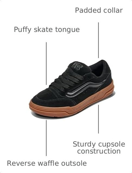 VN000D26B9M VANS UNISEX HYLANE SHOE MEN 9.5 WOM 11 BLACK/GUM New